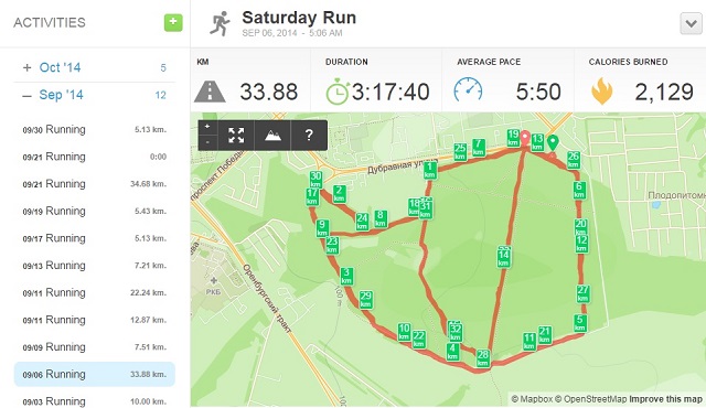 А вот что можете увидеть в приложении Runkeeper на телефоне!