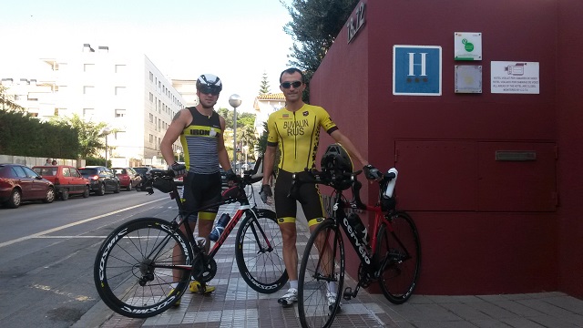 Максим Бувалин и Александр Борисов в за 3 дня до старта Ironman Barcelona 2016